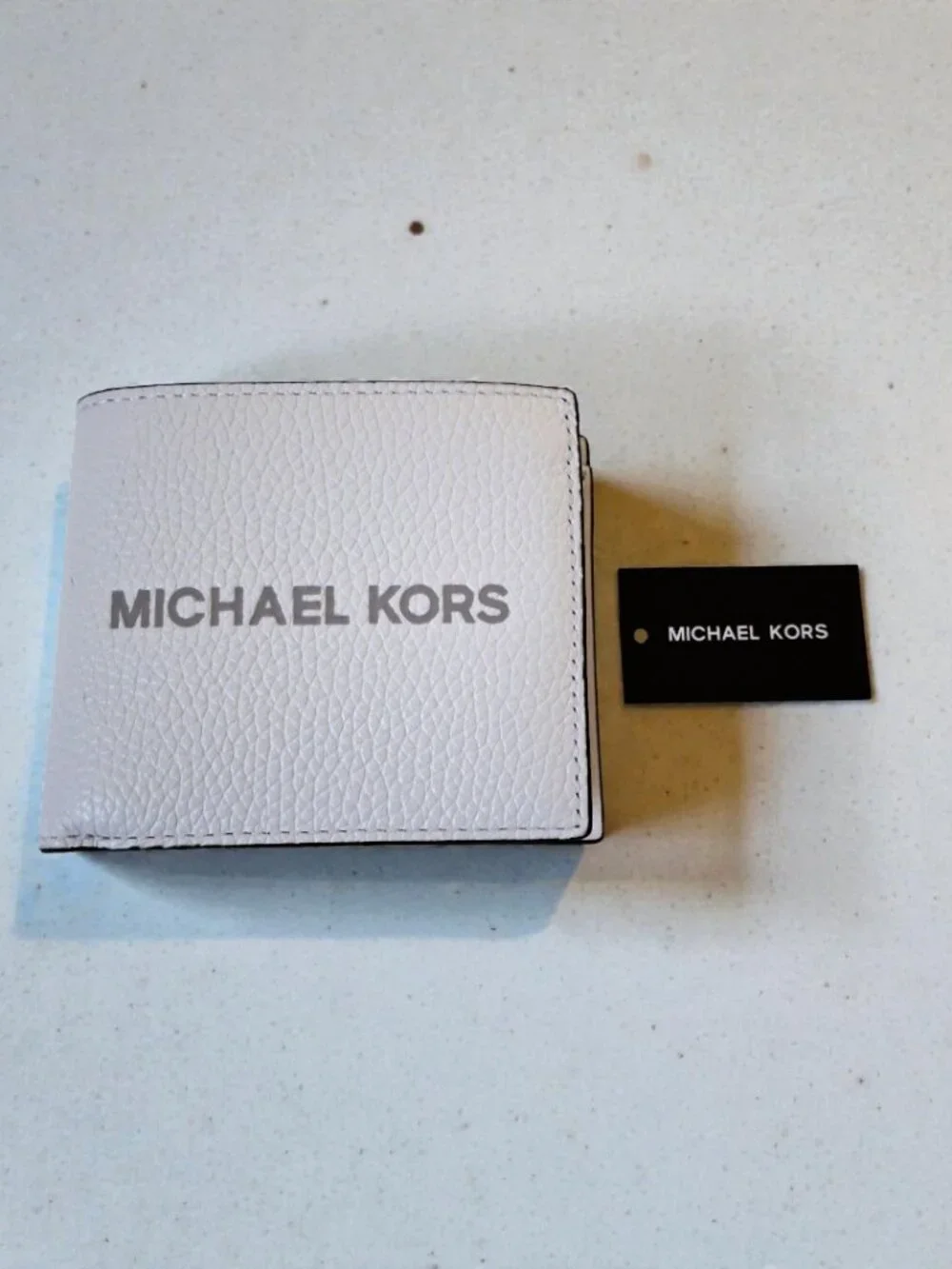 Michael Kors Black/White Cooper & Bright White Wallets w/Coin Pouch Bundle Set
